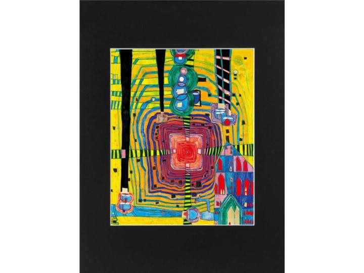 Hundertwasser Mini Print Close-Up of Infinity - Tagore's Sun (937)