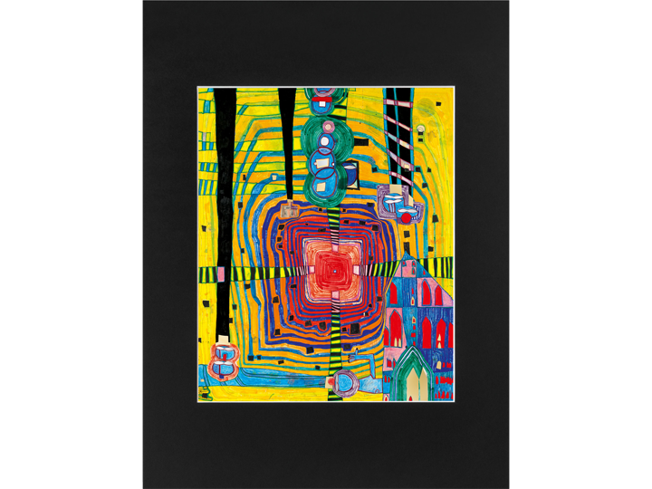 Close-Up of Infinity - Tagore's Sun (937) - Hundertwasser Print 30cm x 40cm