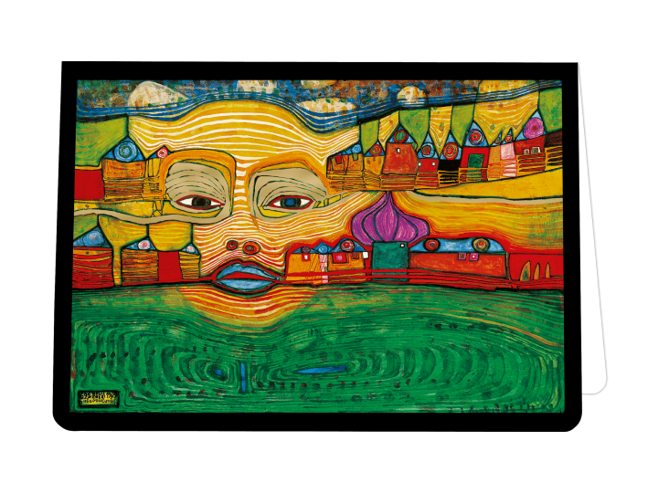 Irinaland Over the Balkans (691) - Hundertwasser Greeting Card