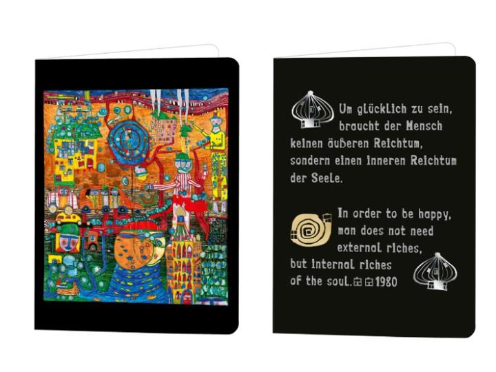 Hundertwasser Greeting Card The 30 Day Fax Painting (936)