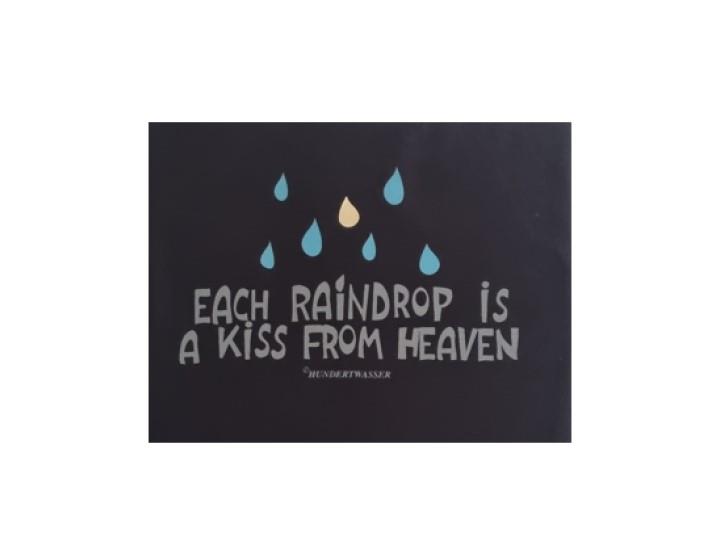 Each Raindrop is a Kiss from Heaven Black - Female Fit