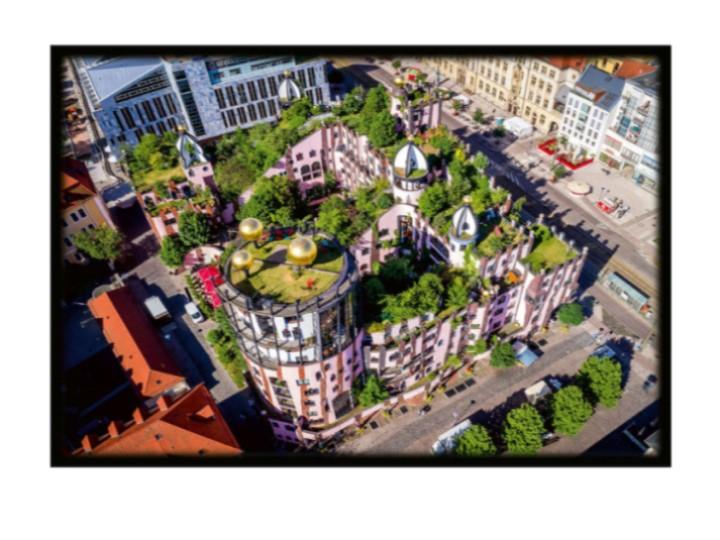 Hundertwasser Architecture Card MAGDEBURG 049