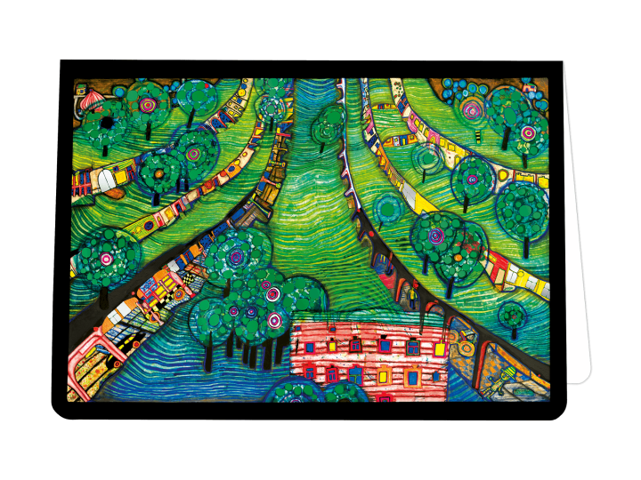 Greentown (781) - Hundertwasser Greeting Card