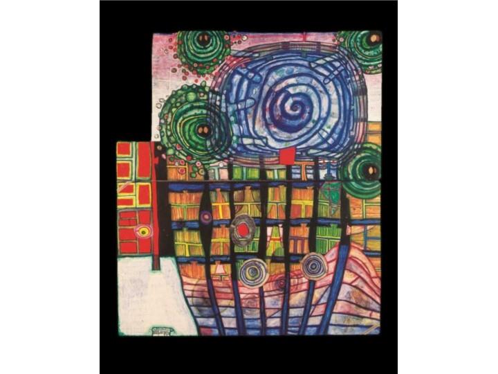 Hundertwasser Matte Art Card - Escape of the Indoor Sky (753)