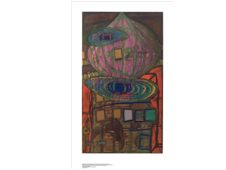 Retired - Hundertwasser Art Poster - Memory of a Painting (442)