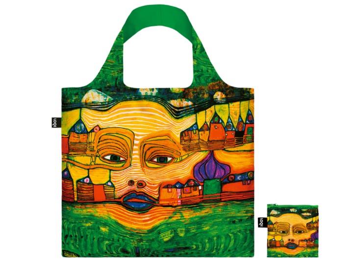 Loqi Shopping Bag Hundertwasser Irinaland over the Balkins (691)