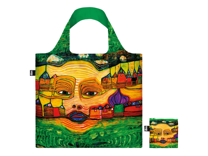 Loqi Shopping Bag Hundertwasser Irinaland over the Balkins (691)