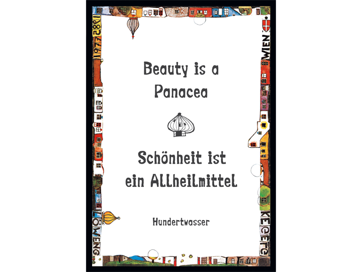 Beauty is a Panacea - Hundertwasser Quote Card