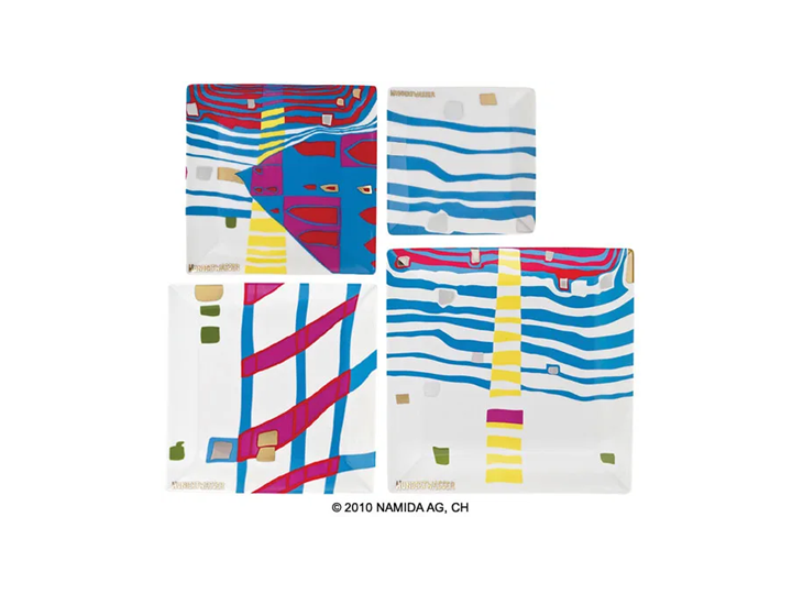 Detail of Infinity White - Hundertwasser Plate Set