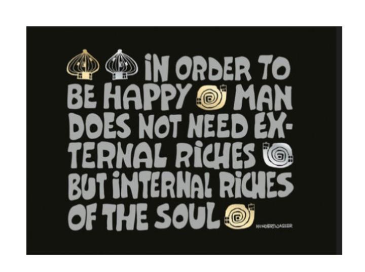 Hundertwasser Quote Card To Be Happy SK-005