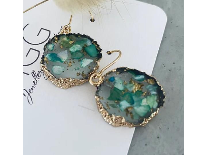 Treasure Green Earrings