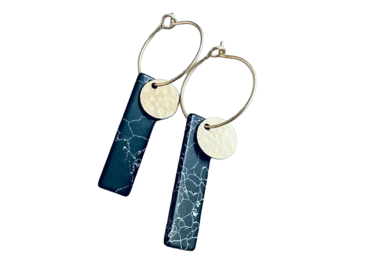 Marble Mazie Black - Earrings