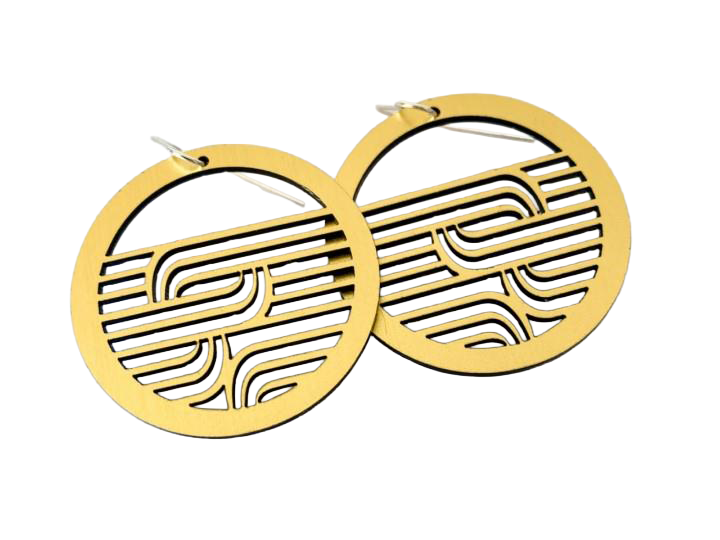 Whakarare Circle Gold Earrings - Nichola