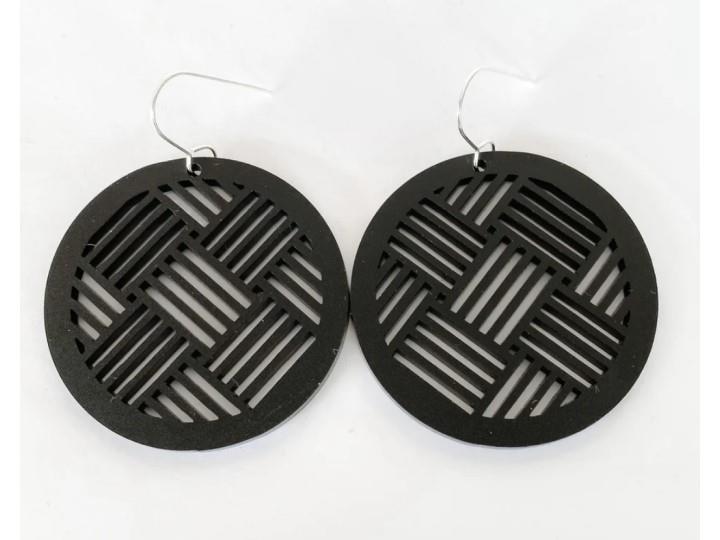 Taki Tahi Circle Black Medium Earrings