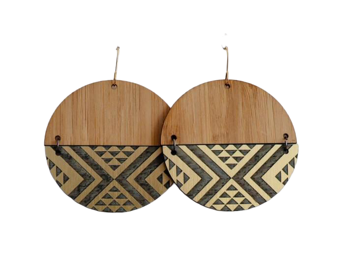 Split Taniko I Gold Large Earrings - Nichola