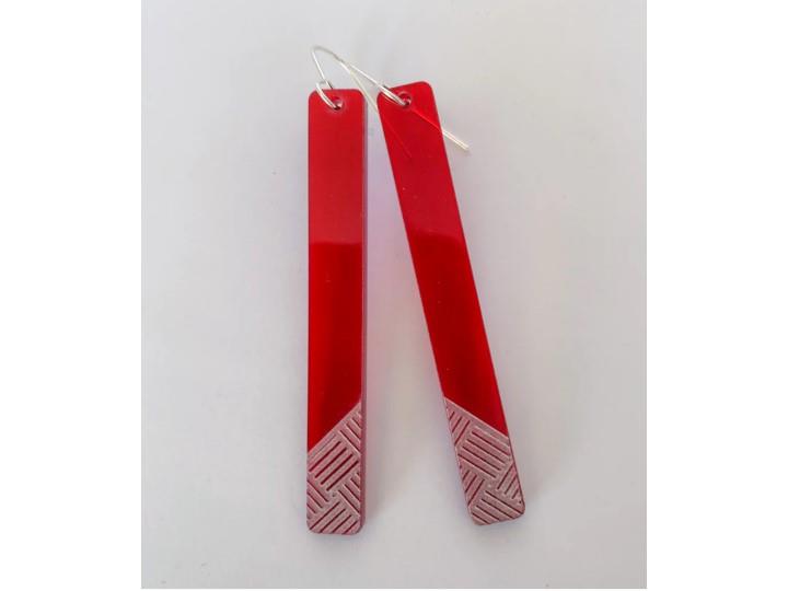 Taki Tahi Red Long Earrings