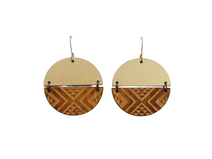 Split Taniko II Gold Large Earrings - Nichola
