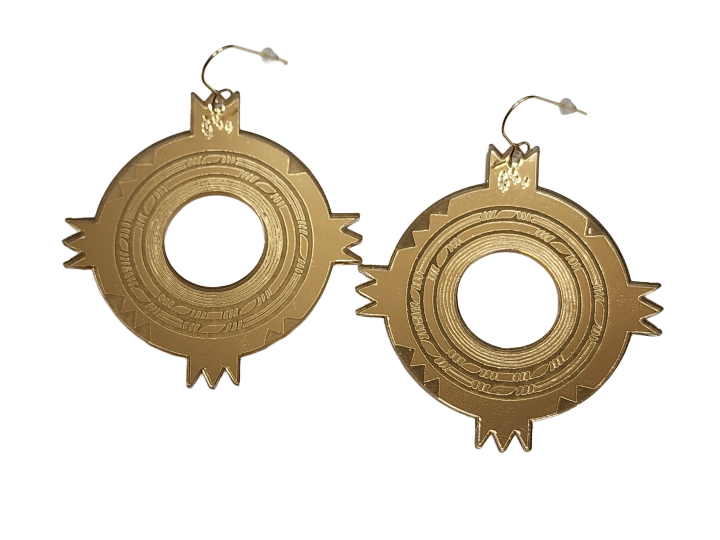 Tupuarangi Gold Mirror Earrings - Nichola
