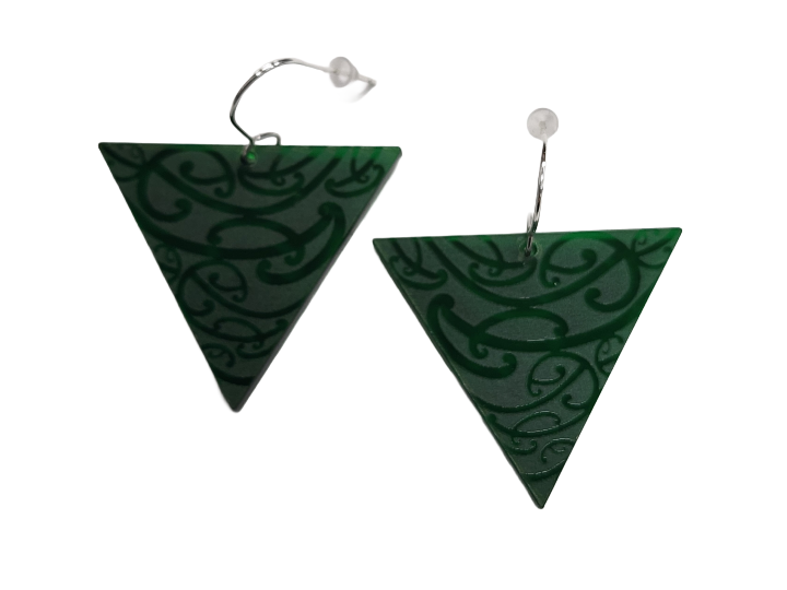 Papatunuku Green Earrings - Nichola