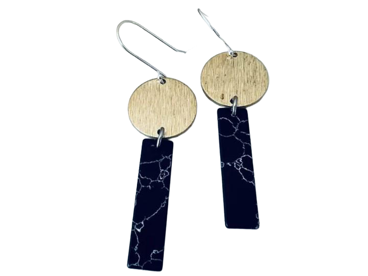 Marble Drop Earrings