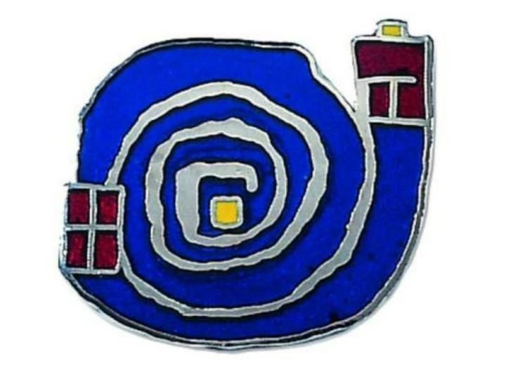 Hundertwasser Pictogram Magnet Blue Spiral