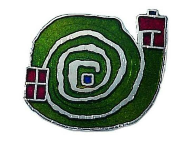 Hundertwasser Pictogram Magnet Green Spiral