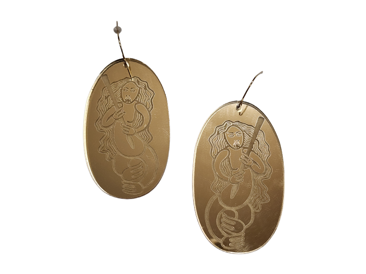 Mana Motuhake Wahine Gold Earrings - Nichola