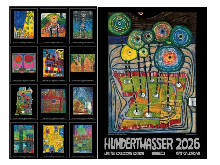 Hundertwasser Large Art Limited Edition 2026 Calendar