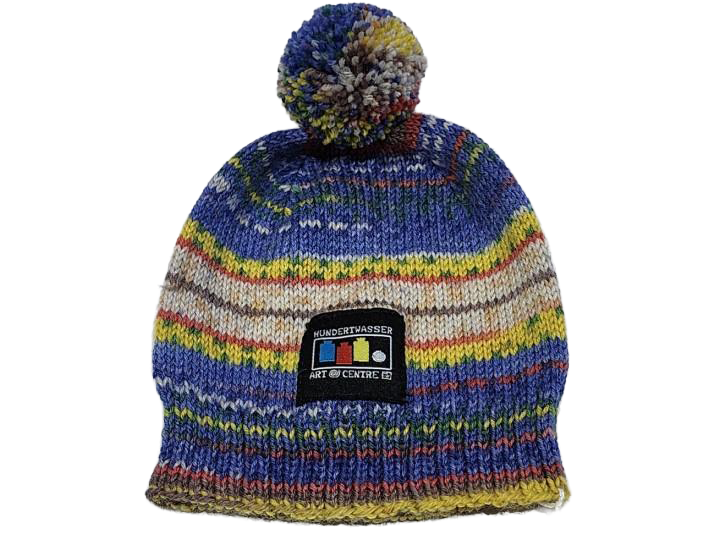 Beautifully Hand Knitted Baby Hat – 3–6 Months (Opal Wool, Hundertwasser 422)