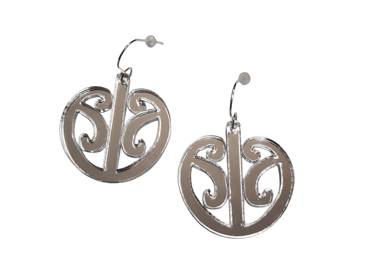 Mangopare Silver Mirror Earrings - Nichola