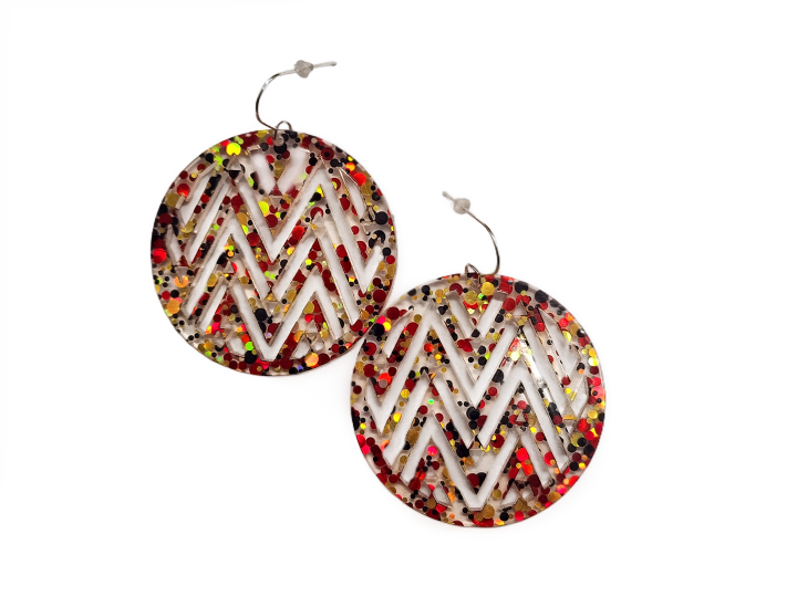 Mana Multi Glitter Earrings - Nichola