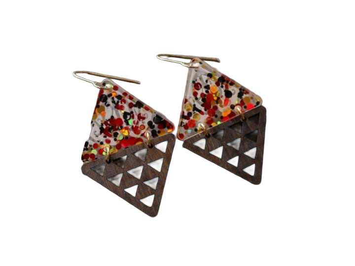 Niho Taimana I Multi Glitter Earrings - Nichola