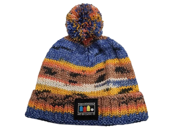 Beautifully Hand Knitted Child’s Hat – Opal Wool, Hundertwasser 831 “Tender Dinghi”