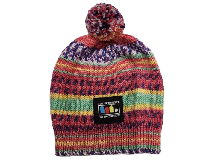 Beautifully Hand Knitted Baby Hat – 3–6 Months (Opal Wool, Hundertwasser 686)