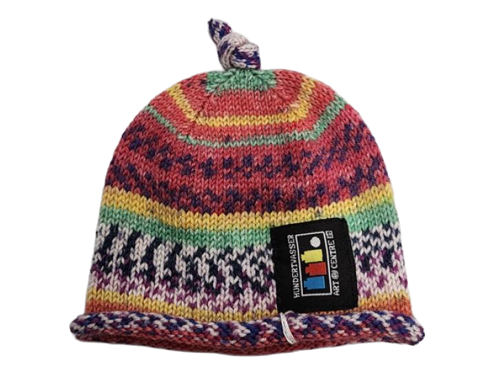 Beautifully Hand Knitted Newborn Hat – Opal Wool, Hundertwasser 686