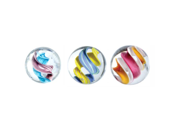 Helter Skelter Assorted Handmade Glass Marble - 22mm