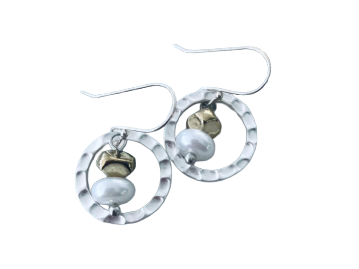 Hammered Circle Earrings