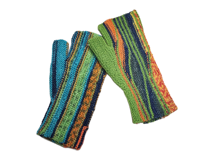 Hand Knitted Fingerless Odd Gloves Adult (B)