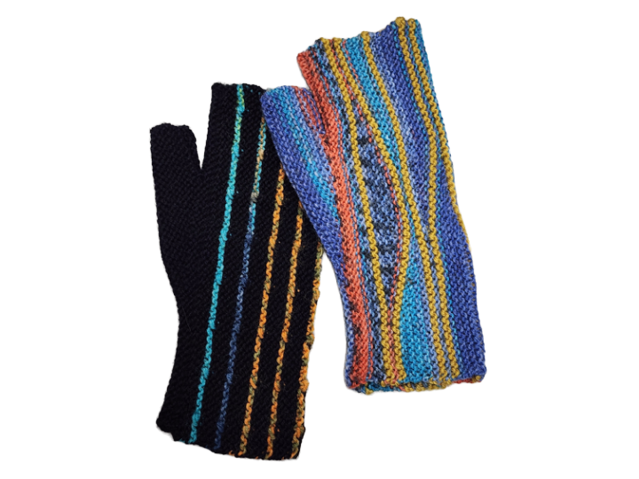 Hand Knitted Fingerless Odd Gloves Adult (C)