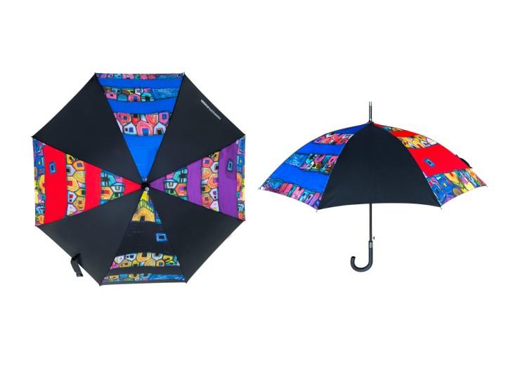 Hundertwasser Stick Umbrella – Windmill (Oeuvre 905)
