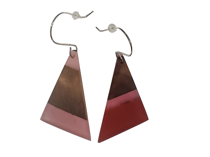 NZ Native Swamp Kauri & Resin Earrings (G)