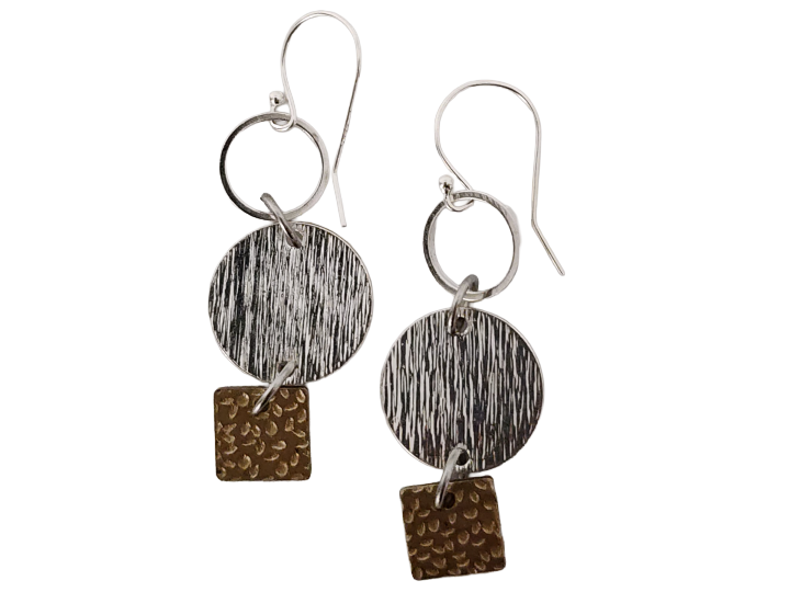 Chemistry Triple Circle Disc Earrings