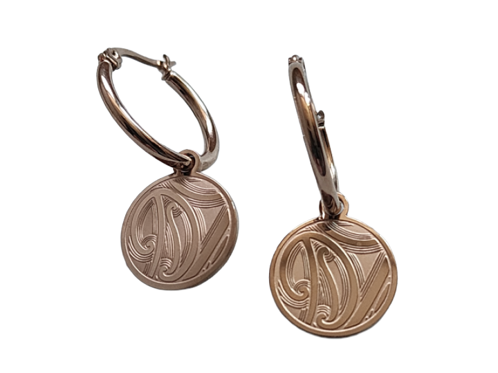 Mangopare Hoops Rose Gold by Rerehua Boutique
