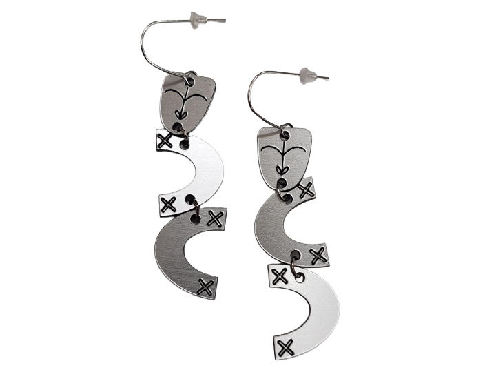Matariki Ururangi Silver Earrings - Nichola