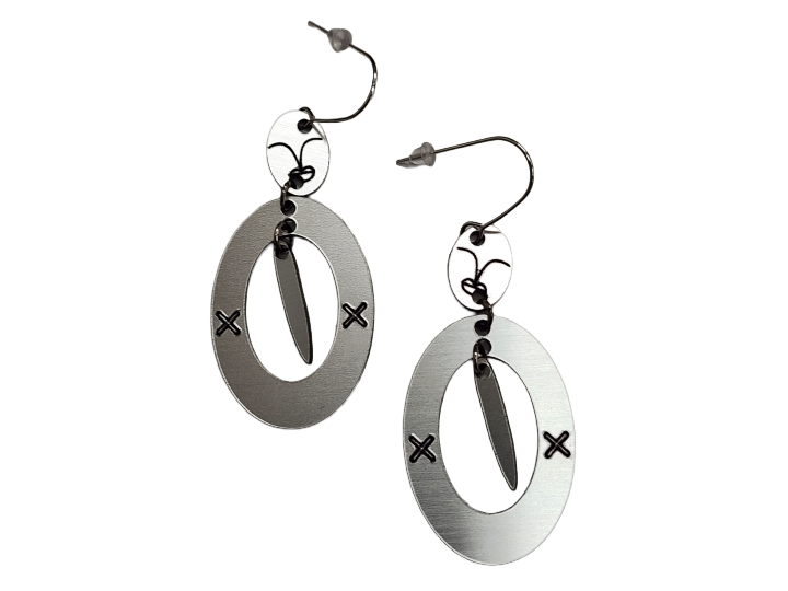 Matariki Waiti Silver Earrings - Nichola