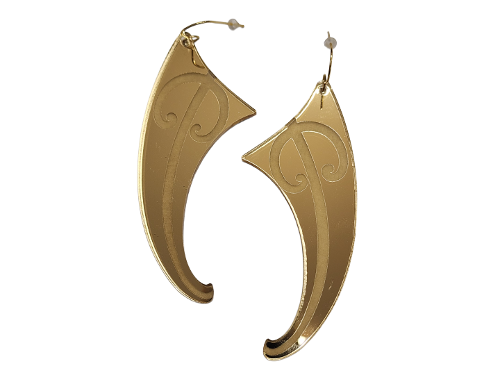 Statement Mangopare Gold Mirror Earrings - Nichola