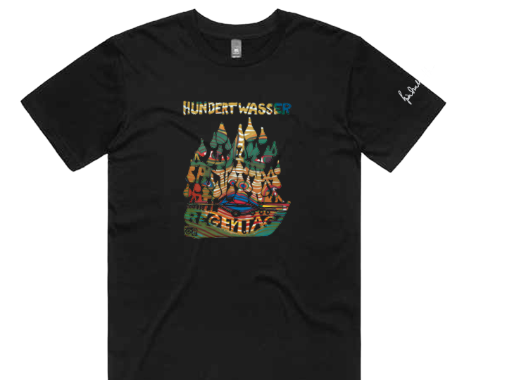 Hundertwasser's Rainy Day / Regentag T Shirt Small