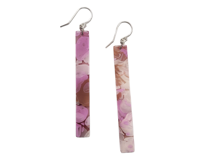 Hellebore Acrylic Rod Earrings