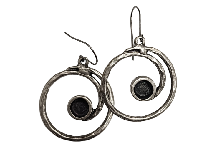 Silk Swirl Silver Earrings