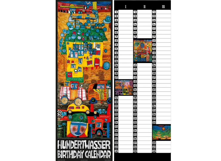 Hundertwasser Birthday Calendar